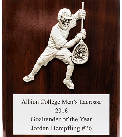 MCG810 Male Goalie Figure Lacrosse Plaque